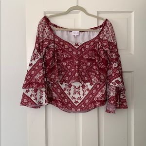 Paisley off the shoulder top